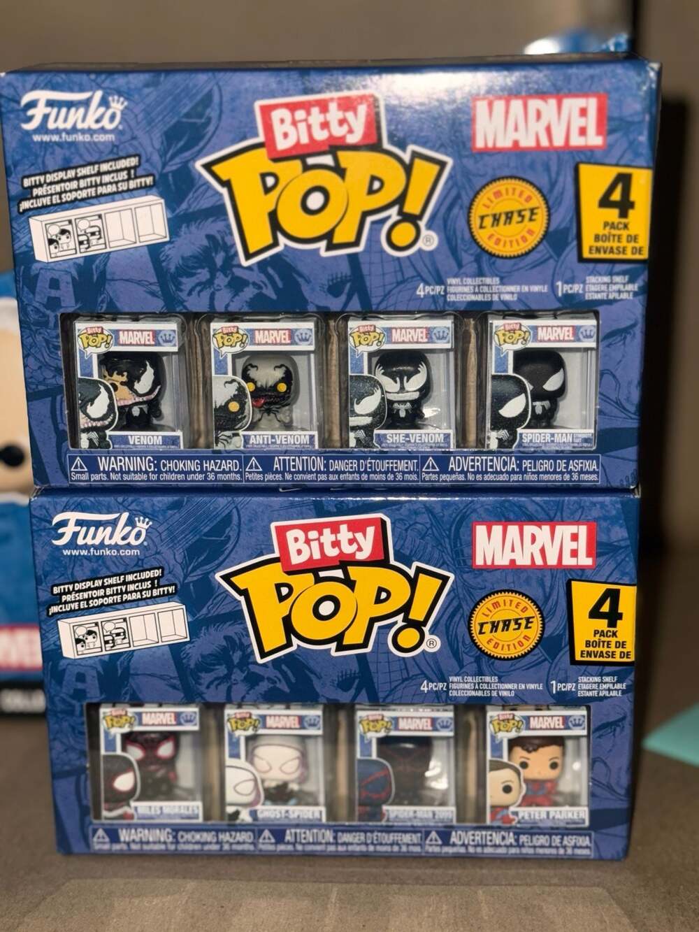 Funko Bitty Pop! Marvel Spider-Man & Venom 4-Pack Bundles with Chase
